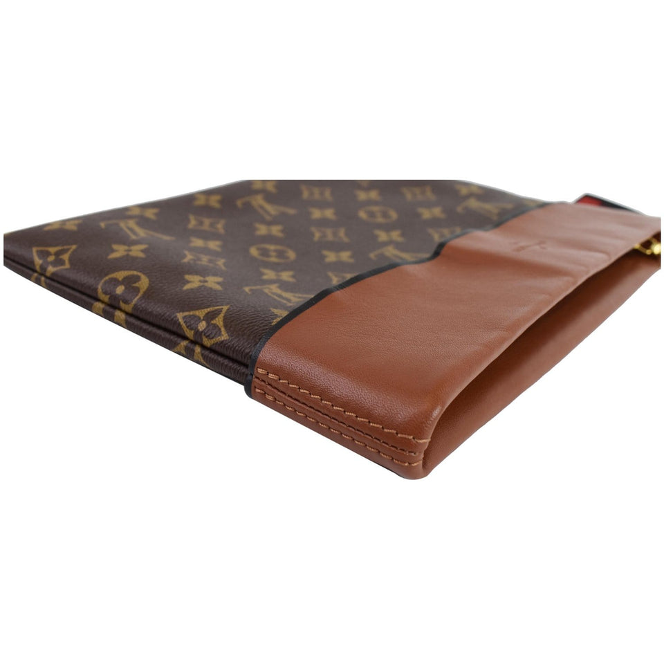 Louis Vuitton Tuileries Monogram Canvas Clutch Bag Caramel
