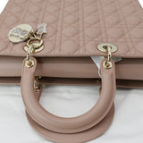 Christian Dior Lady Dior Large Quilted Leather Shoulder Bag Blush