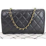 Chanel Boy Woc Lambskin Leather Wallet On Chain Clutch Bag Black