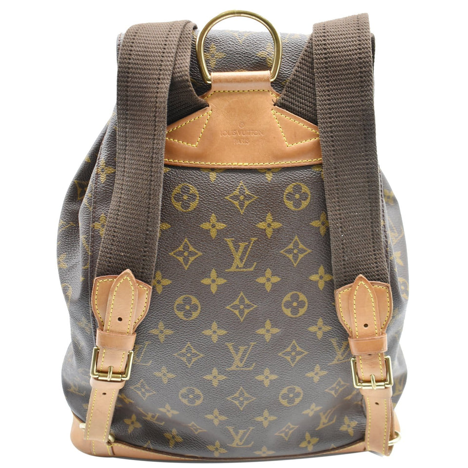 Louis Vuitton Montsouris GM Monogram Canvas Backpack Bag Brown