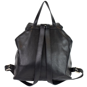 Prada Milano Double Pocket Leather Backpack Bag Black