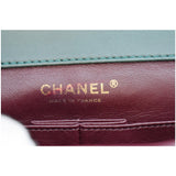 Chanel Gabrielle Brasserie Menu Flap Calfskin Chain Clutch Bag Black