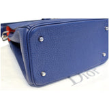 Christian Dior Be Dior Small Bullcalf Flap Shoulder Bag Blue