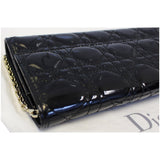 Christian Dior Lady Dior Croisiere Cannage Lambskin Chain Wallet Black