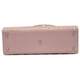 Christian Dior Quilted Patent Leather Lady Dior Large Shoulder Bag Pink