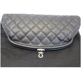 Chanel Timeless Caviar Quilted Leather Clutch Black
