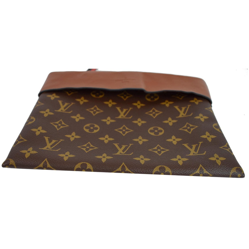 Louis Vuitton Tuileries Monogram Canvas Clutch Bag Caramel