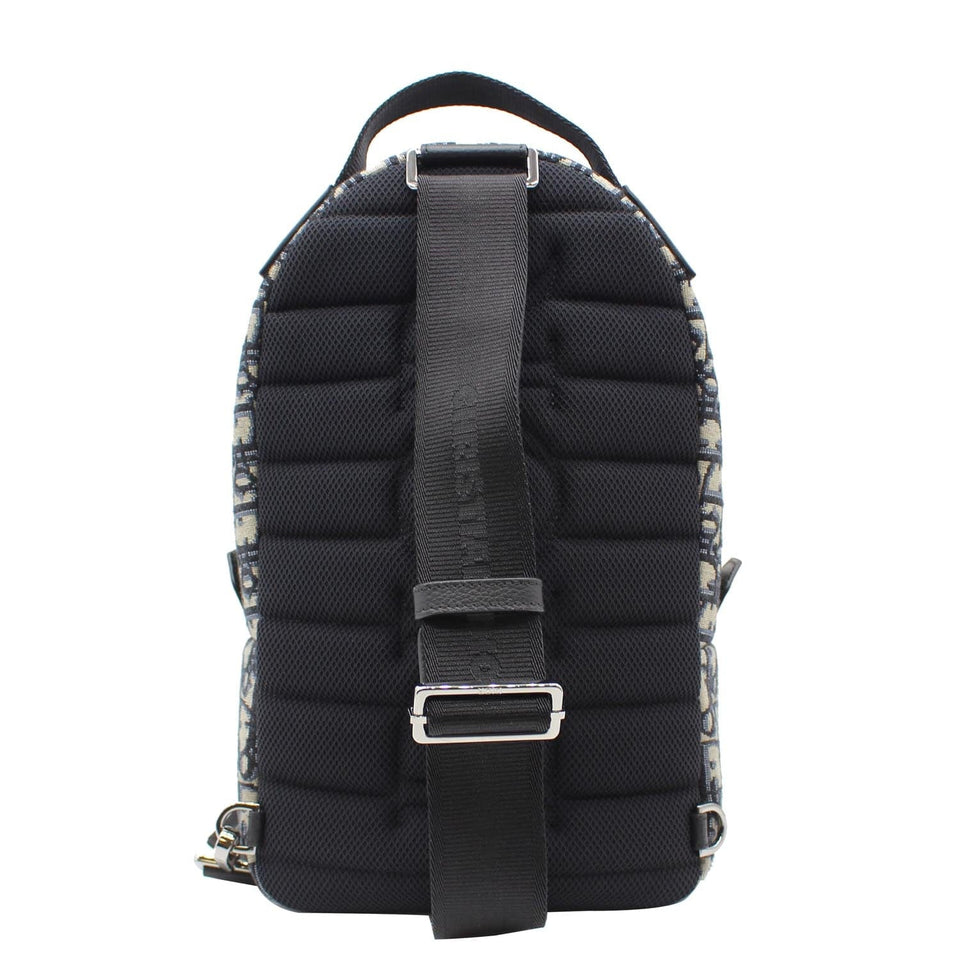 Christian Dior Minin Rider Oblique Jacquard Backpack Beige