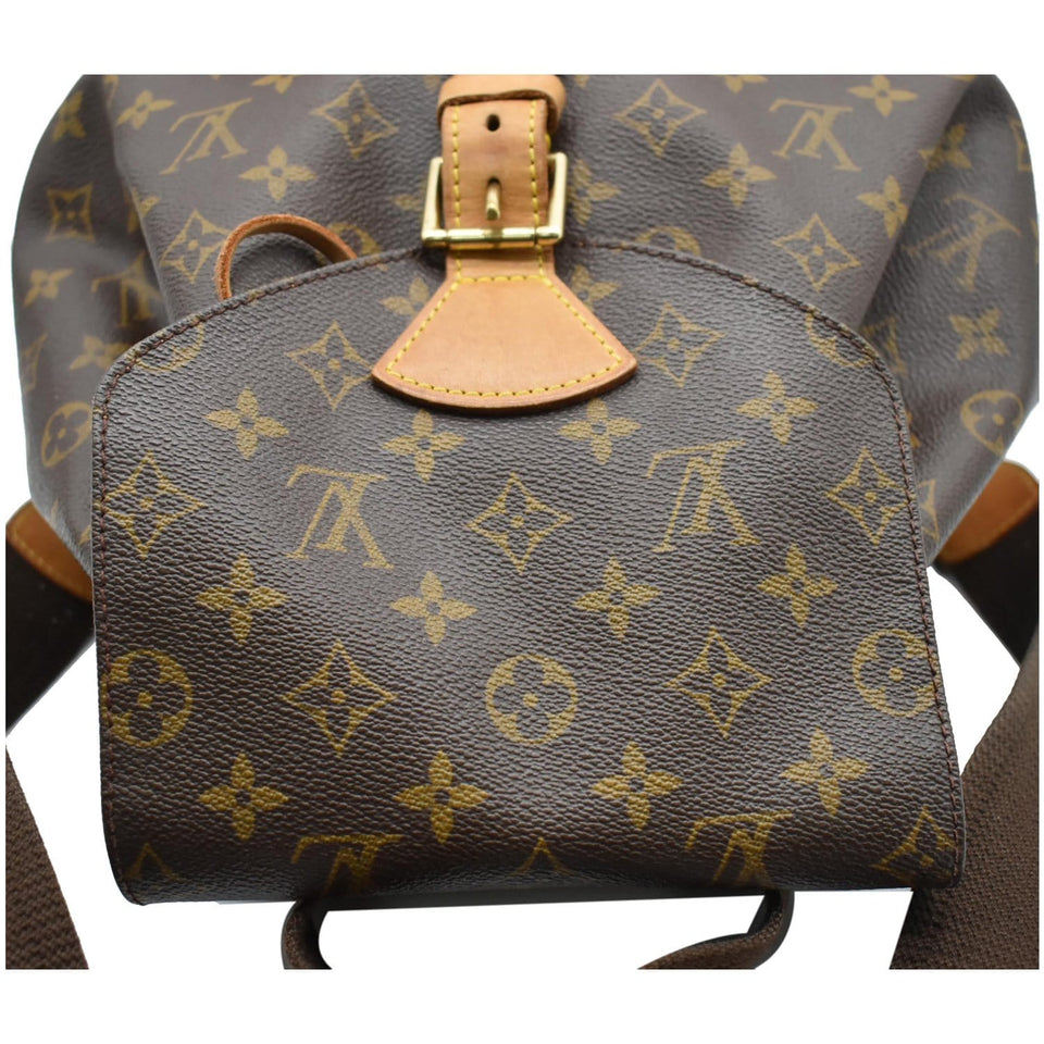 Louis Vuitton Montsouris GM Monogram Canvas Backpack Bag Brown