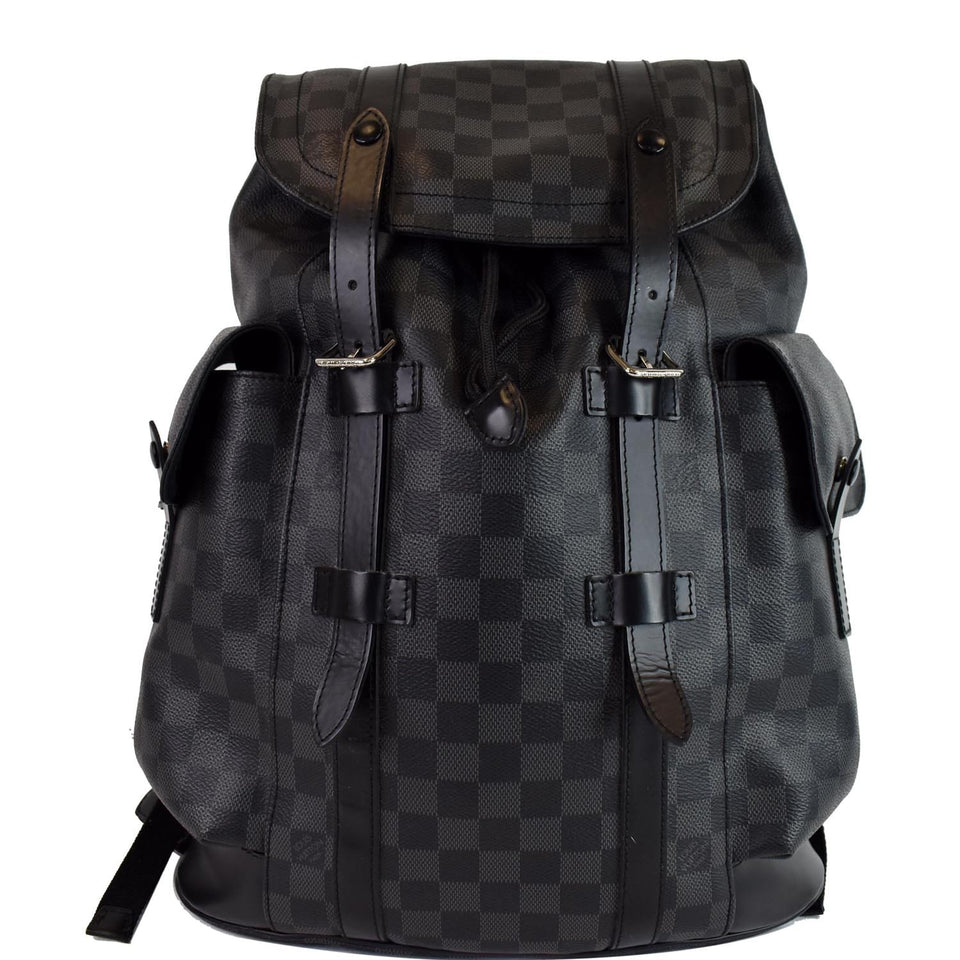 Louis Vuitton Christopher PM Damier Graphite Backpack Bag Black