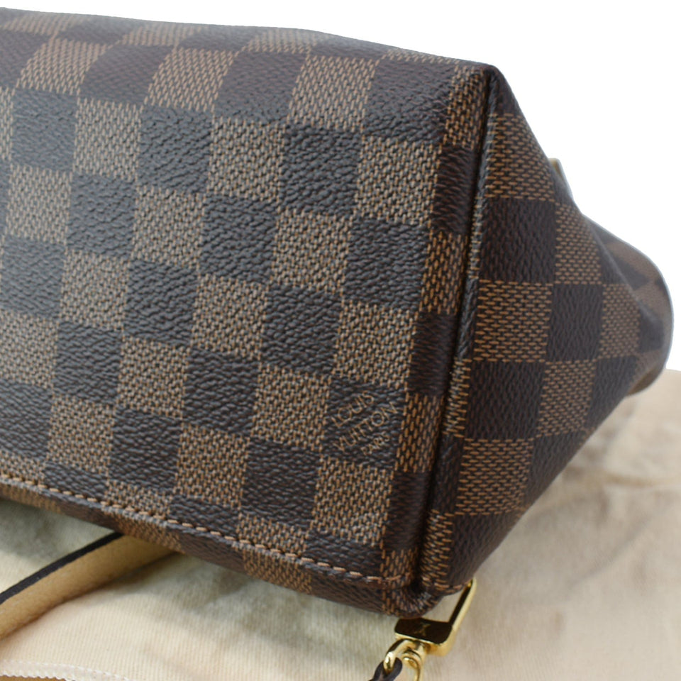 Louis Vuitton Clapton Damier Ebene Backpack Bag Creme Beige