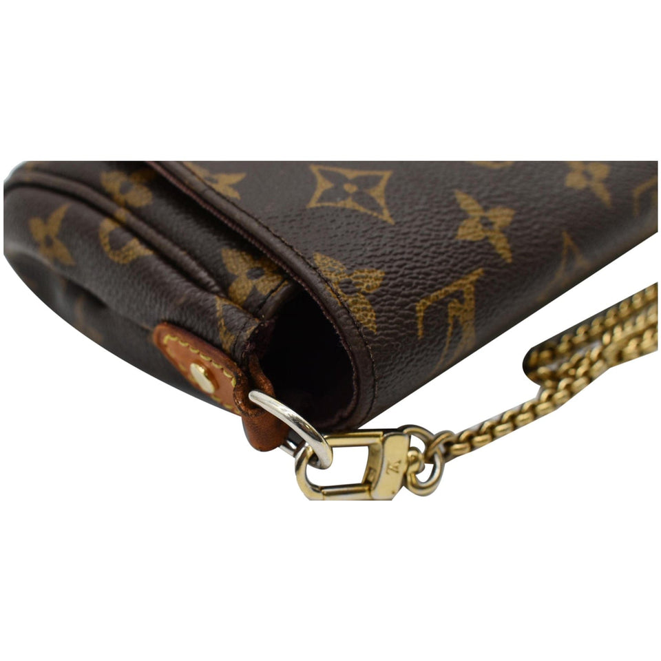 Louis Vuitton Favorite PM Monogram Canvas Clutch Bag Brown