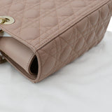 Christian Dior Lady Dior Large Quilted Leather Shoulder Bag Blush