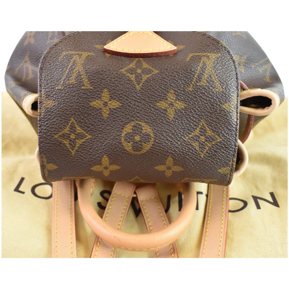 Louis Vuitton Mini Montsouris Monogram Canvas Backpack Bag Brown