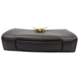 Christian Dior Bee Leather Pouch Clutch Bag Black