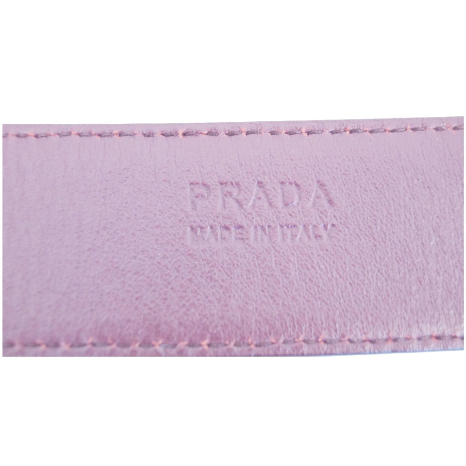Prada Saffiano Leather Logo Belt Red 34/85