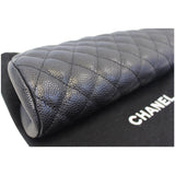 Chanel Timeless Caviar Quilted Leather Clutch Black