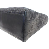 Christian Dior Mini Lady Dior Lambskin Cannage Satchel Bag Black
