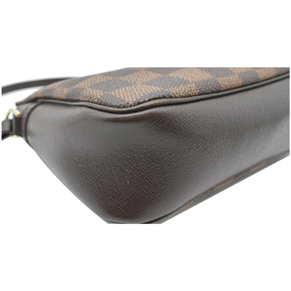 Louis Vuitton Trousse Damier Ebene Makeup Pochette Clutch Bag Brown