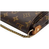 Louis Vuitton Favorite PM Monogram Canvas Clutch Bag Brown