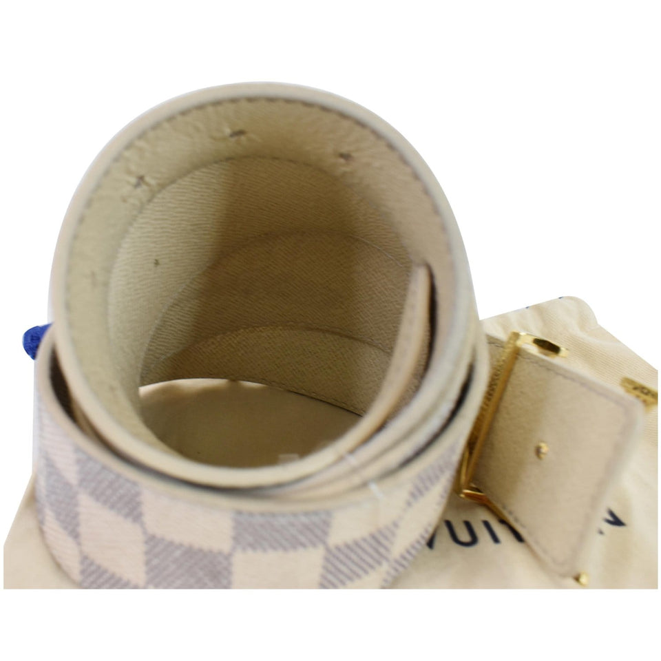 Louis Vuitton Damier Azur LV Initiales Belt White