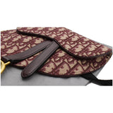Christian Dior Saddle Oblique Jacquard Belt Bag Burgundy