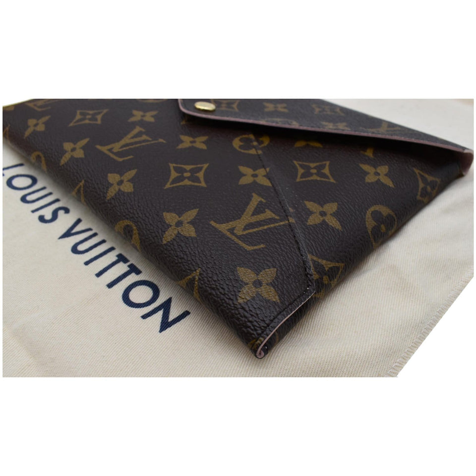 Louis Vuitton Kirigami Pochette Large Monogram Canvas Clutch Brown