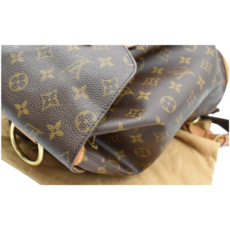 Louis Vuitton Montsouris GM Monogram Canvas Backpack Bag Brown