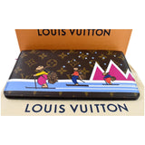 Louis Vuitton Weekend Pochette Monogram Canvas Shoulder Clutch Brown