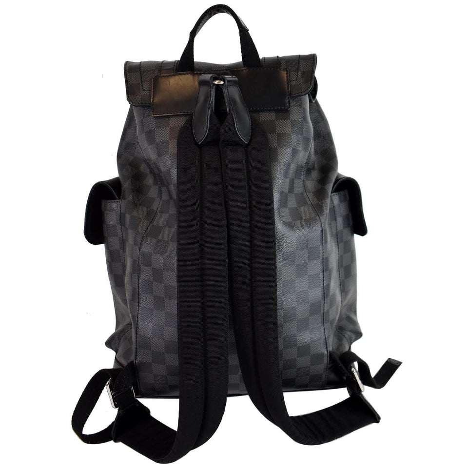 Louis Vuitton Christopher PM Damier Graphite Backpack Bag Black