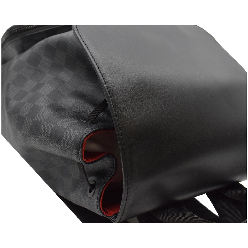 Louis Vuitton Utility Damier Graphite Backpack Bag Black