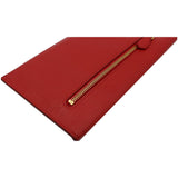 Prada Envelope Leather Clutch Wallet Red