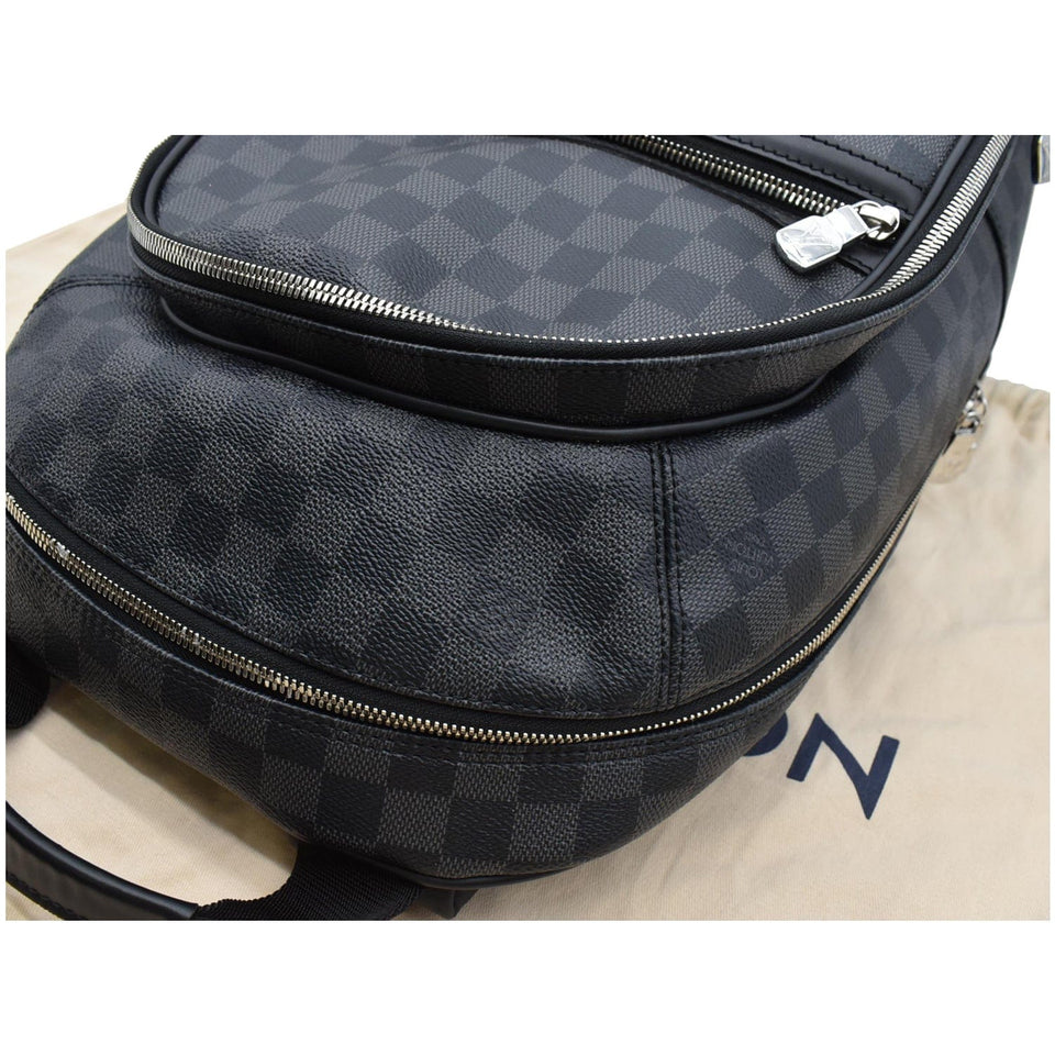 Louis Vuitton Michael Damier Graphite Canvas Backpack Bag Black