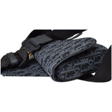 Christian Dior Saddle Oblique Jacquard Crossbody Bag Black