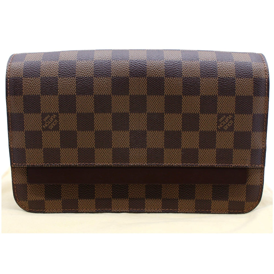 Louis Vuitton Saint Louis Damier Ebene Pochette Clutch Bag Brown