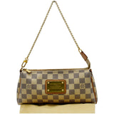 Louis Vuitton Pochette Eva Damier Azur Clutch Bag White