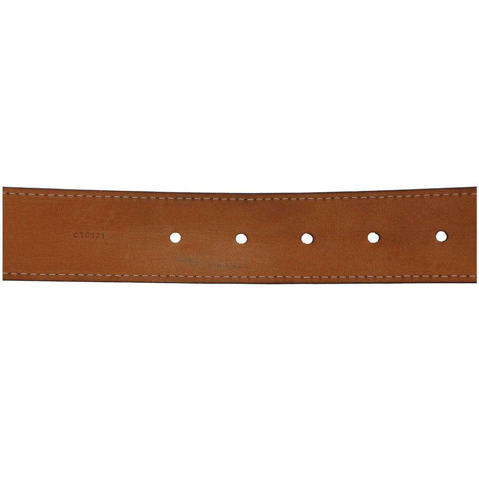 Louis Vuitton LV Cut Monogram Canvas Belt Brown Size 80.32