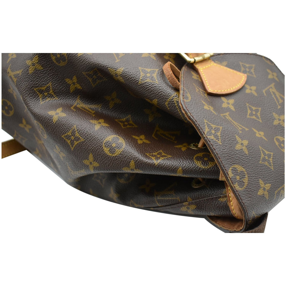 Louis Vuitton Montsouris GM Monogram Canvas Backpack Bag Brown