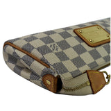 Louis Vuitton Pochette Eva Damier Azur Clutch Bag White