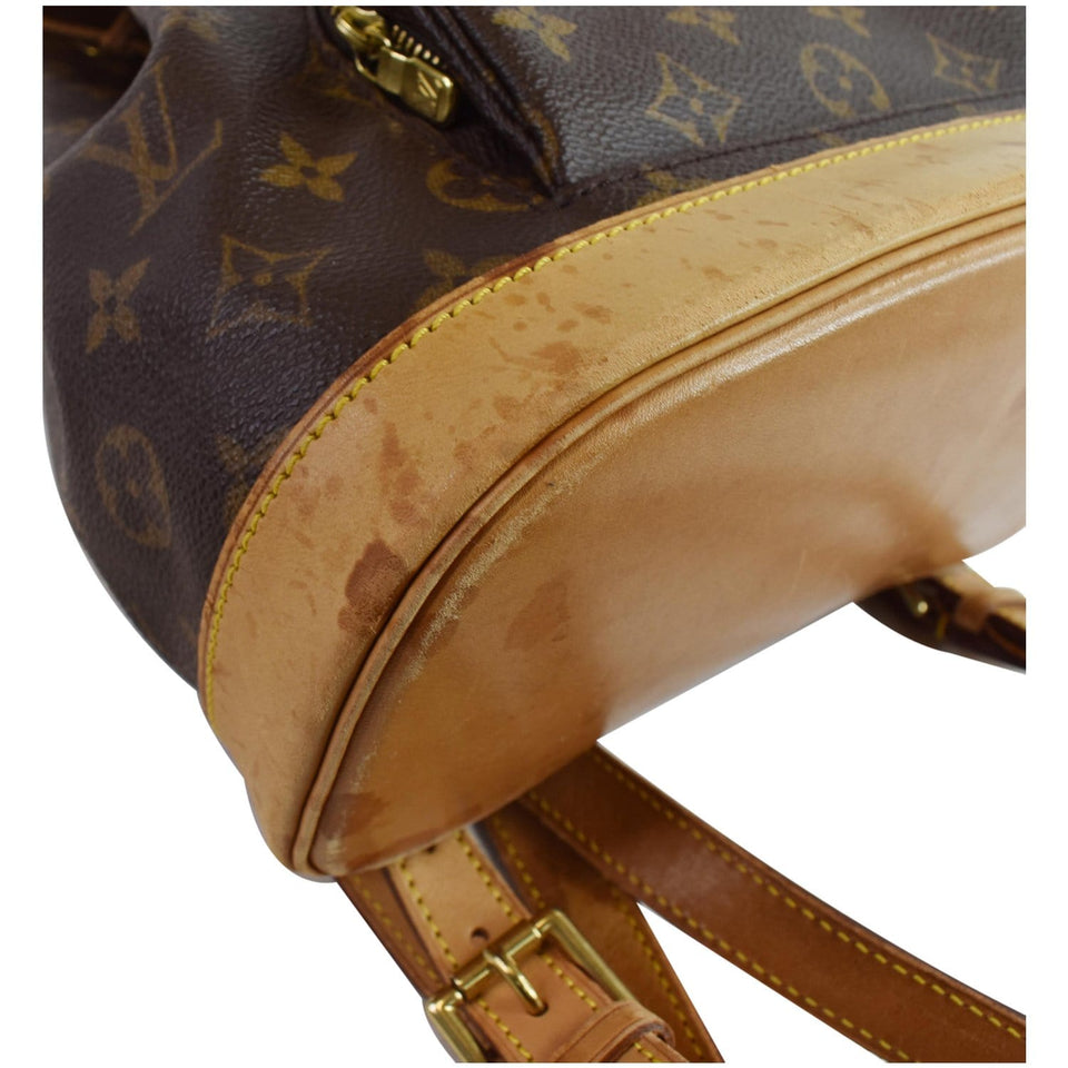 Louis Vuitton Montsouris MM Monogram Canvas Backpack Bag Brown