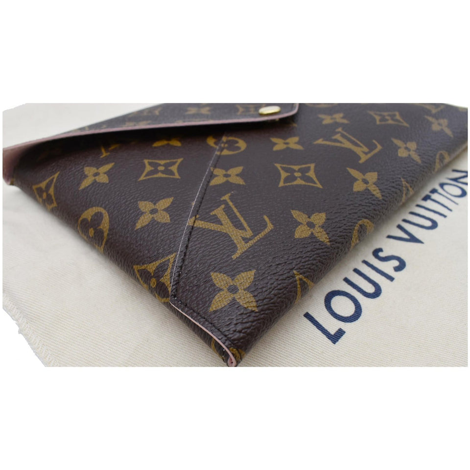 Louis Vuitton Kirigami Pochette Large Monogram Canvas Clutch Brown