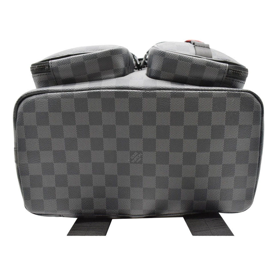 Louis Vuitton Utility Damier Graphite Backpack Bag Black