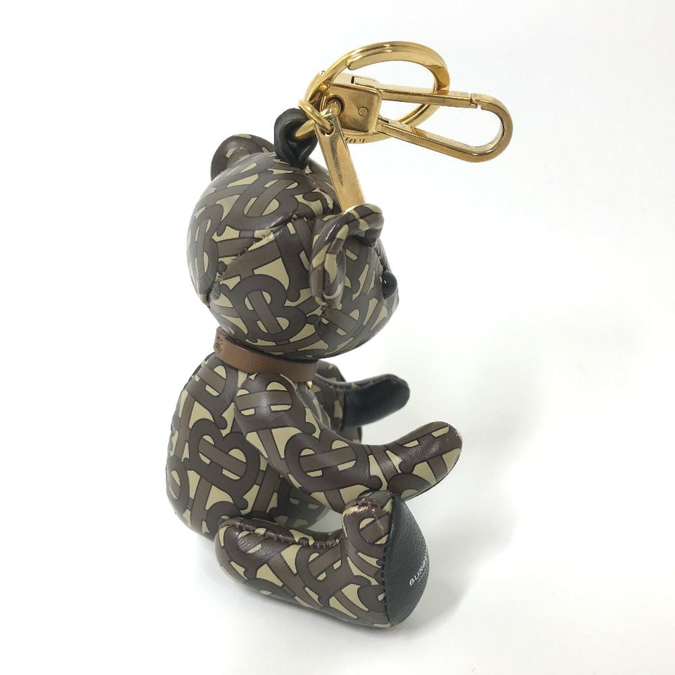 Burberry key ring leather Brown Total logo TB Thomas Bear