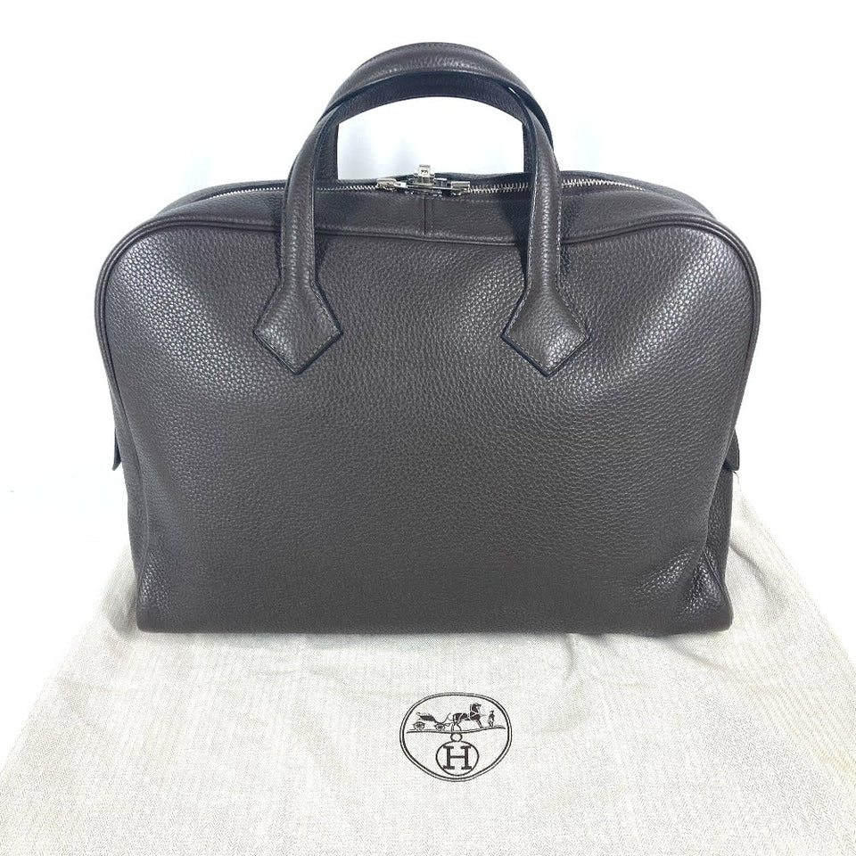 Hermes Business bag Taurillon Clemence Brown bag handbag Victoria 2 mens