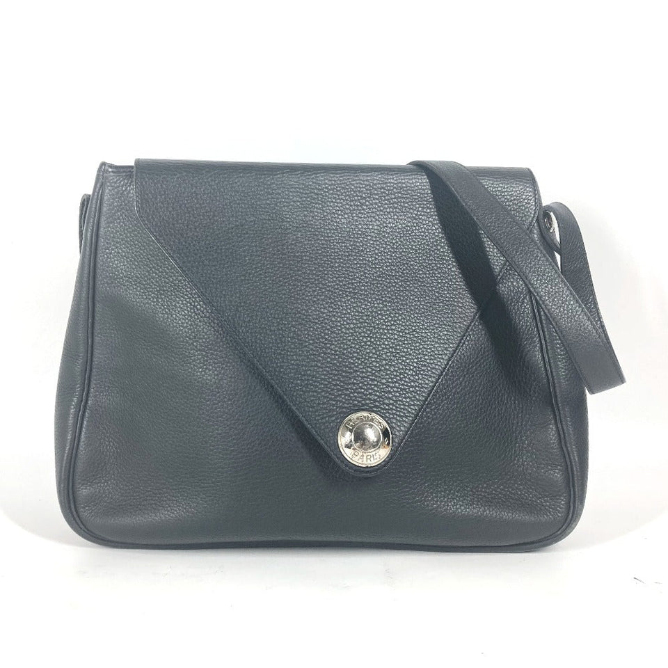 Hermes Shoulder Bag leather black Serie Christine unisex(Unisex)