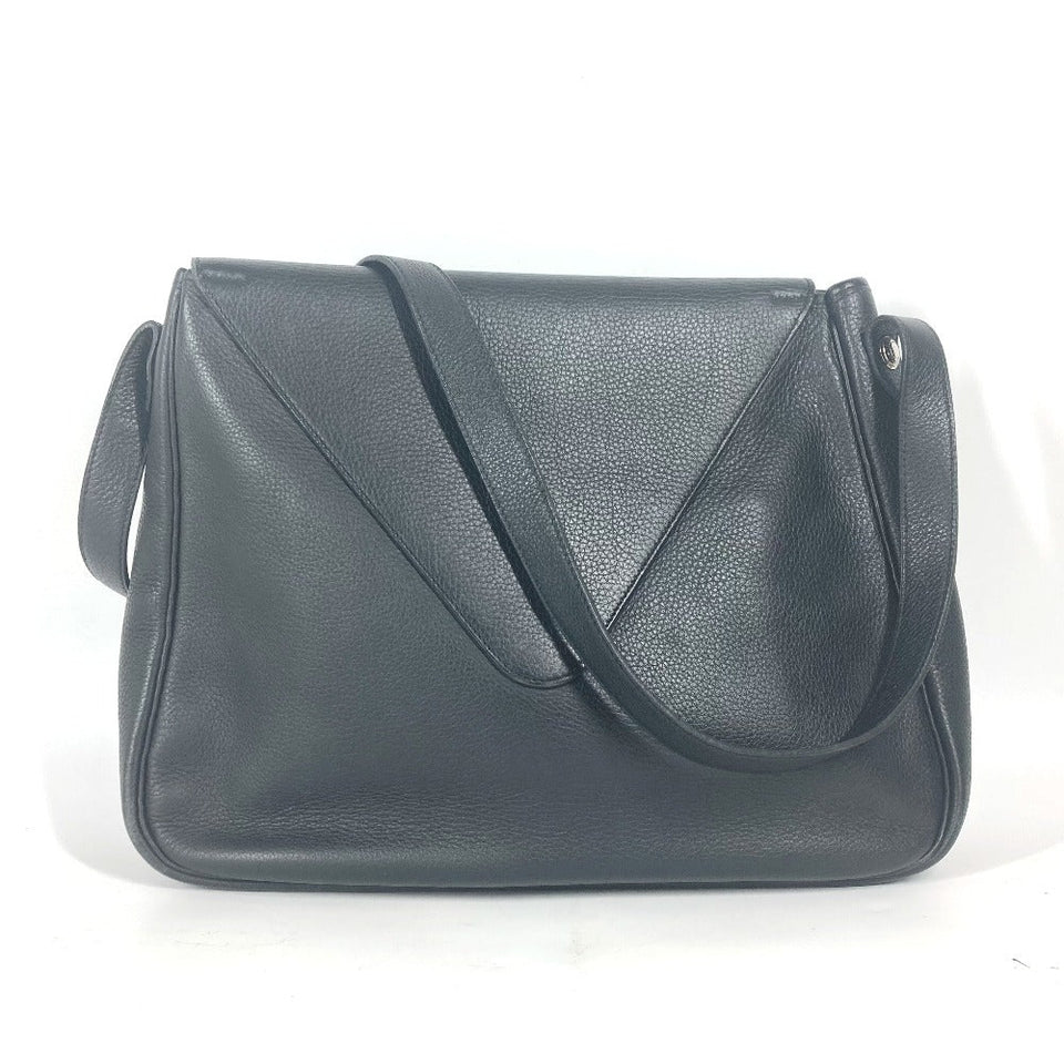 Hermes Shoulder Bag leather black Serie Christine unisex(Unisex)