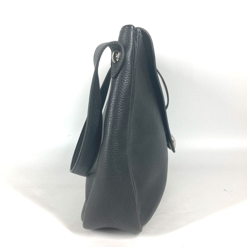 Hermes Shoulder Bag leather black Serie Christine unisex(Unisex)