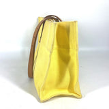 Hermes Shoulder Bag Leather / canvas yellow Etrivire Elan Women