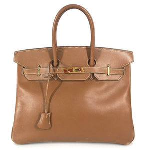 Hermes Handbag leather gold Tote Bag Birkin 35