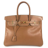 Hermes Handbag leather gold Tote Bag Birkin 35